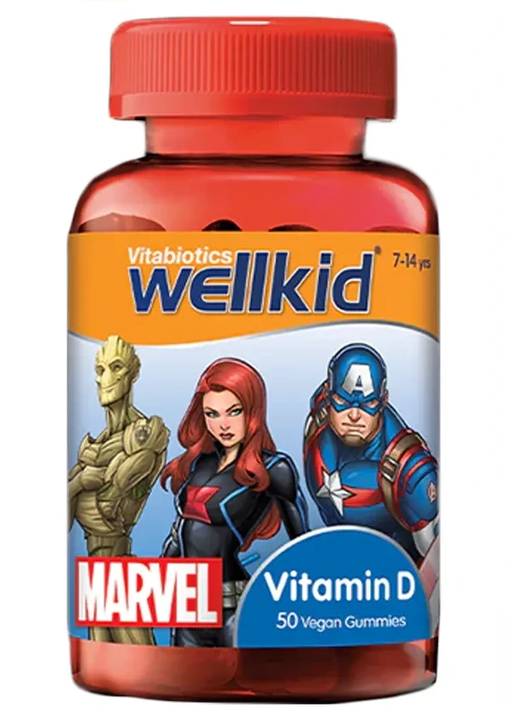 Wellkid Marvel Vitamin D - 50 Vegan Gummies